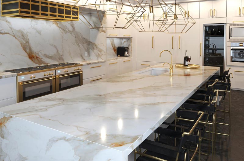 Natural stone surface application for residential and commercial interiors