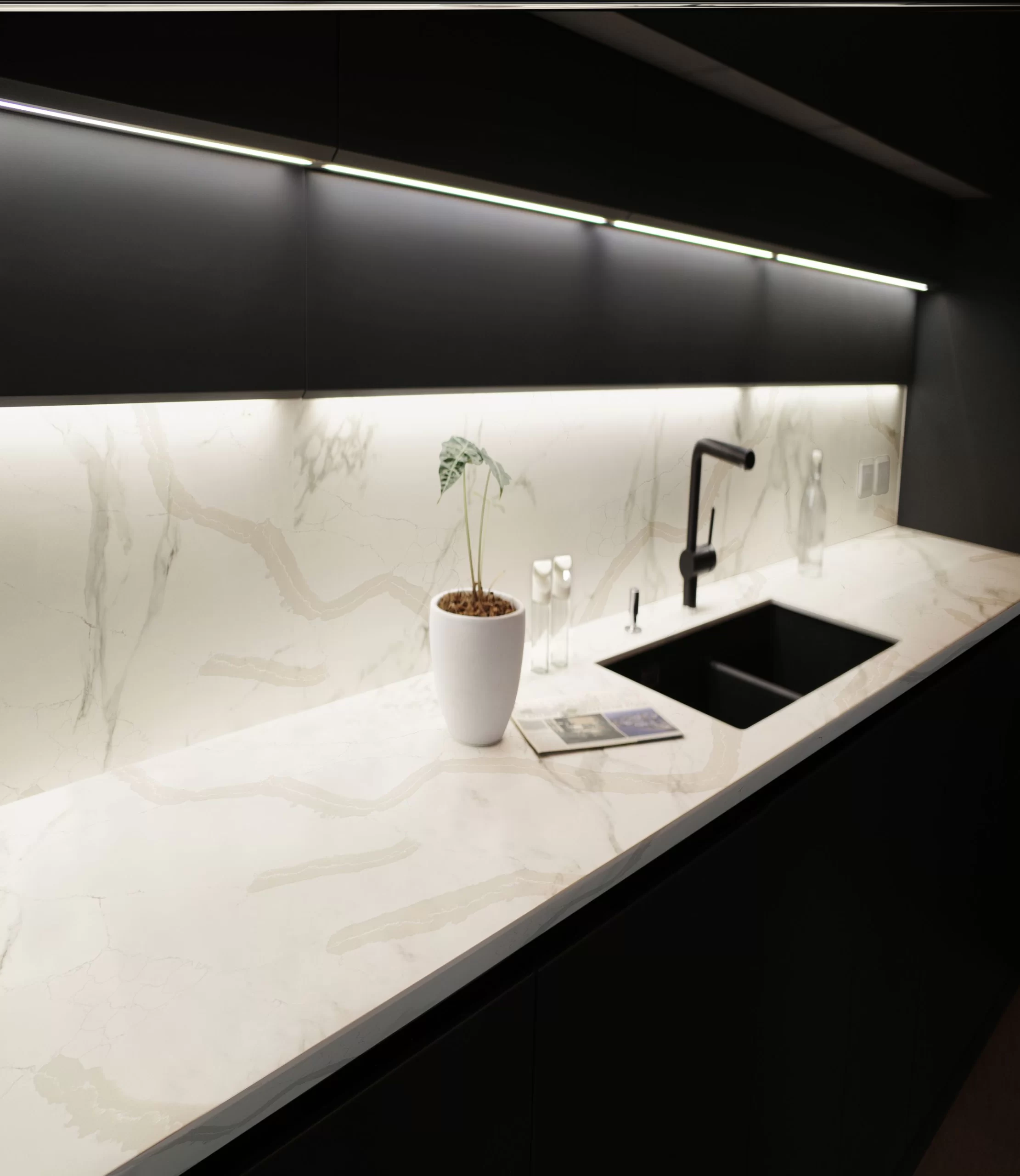 Natural stone surface application for residential and commercial interiors