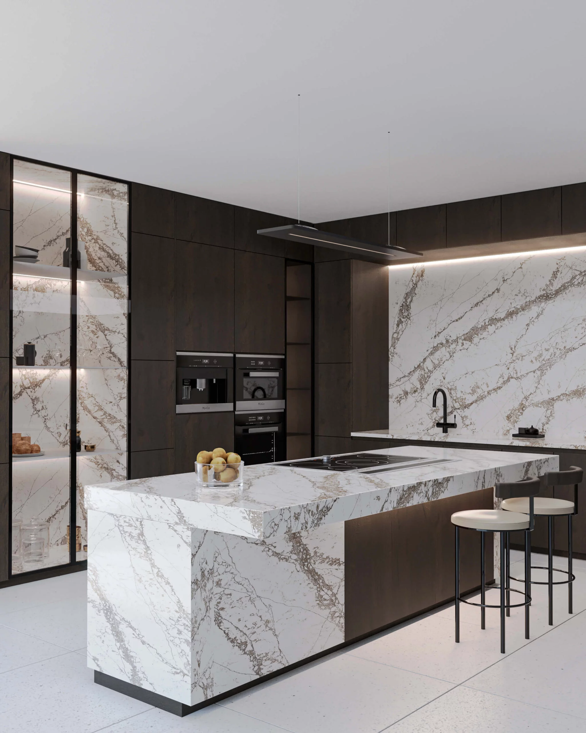 Natural stone surface application for residential and commercial interiors
