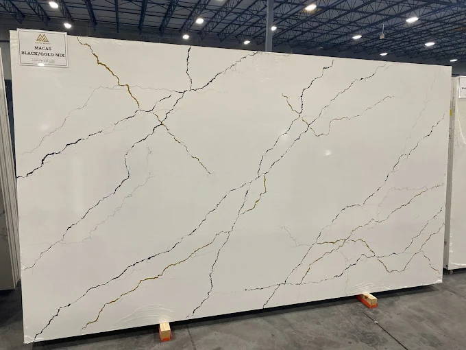 Stone slab warehouse and material handling at Stone Surfaces USA