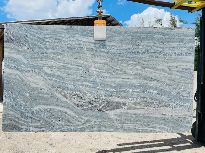 Stone slab warehouse and material handling at Stone Surfaces USA
