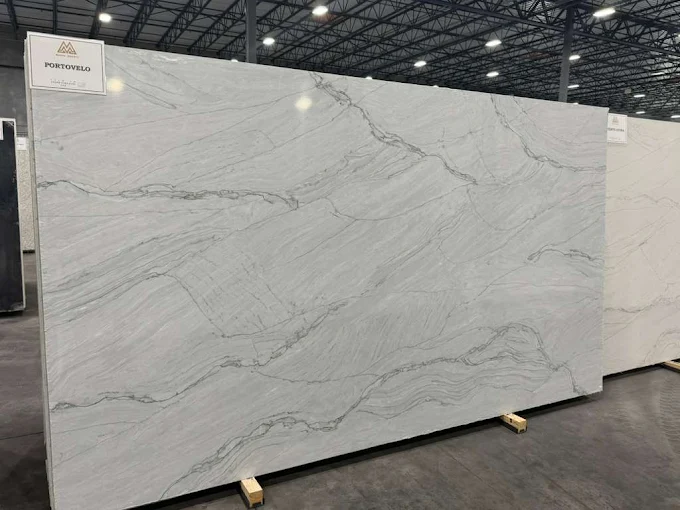 Stone slab warehouse and material handling at Stone Surfaces USA