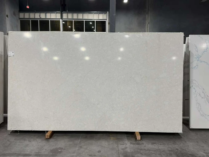 Stone slab warehouse and material handling at Stone Surfaces USA