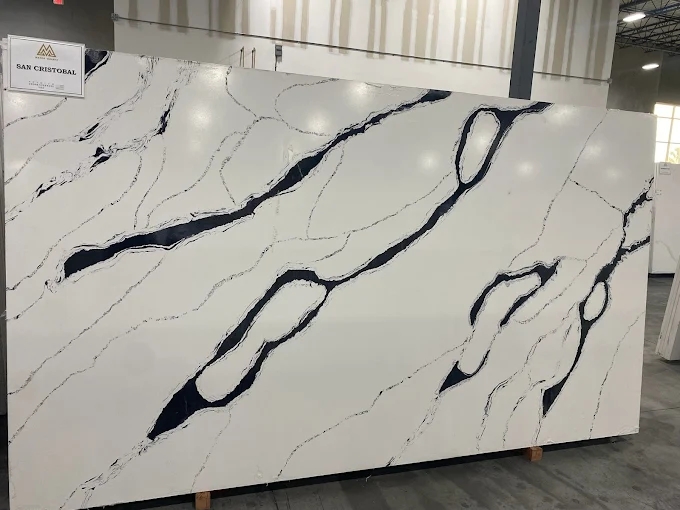 Stone slab warehouse and material handling at Stone Surfaces USA